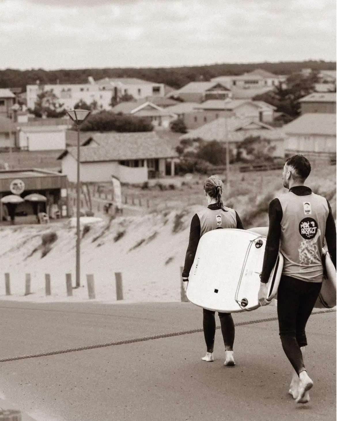 descente retour de plage vintage