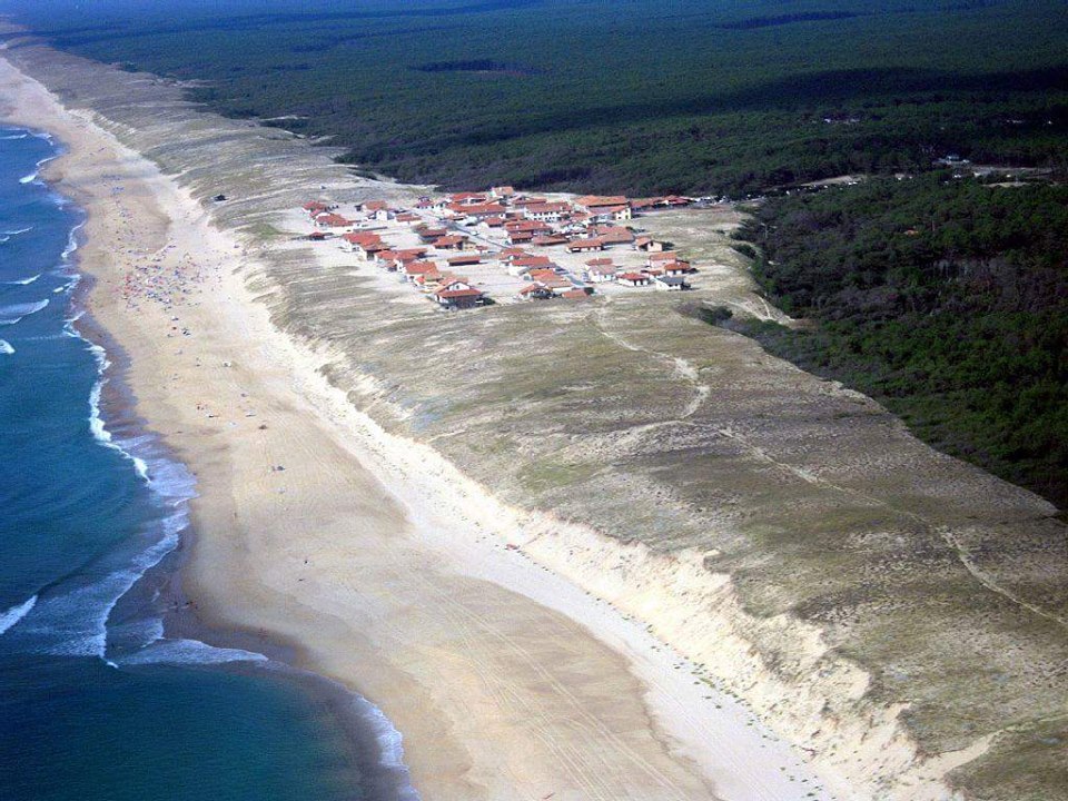 St Girons plage from the sky